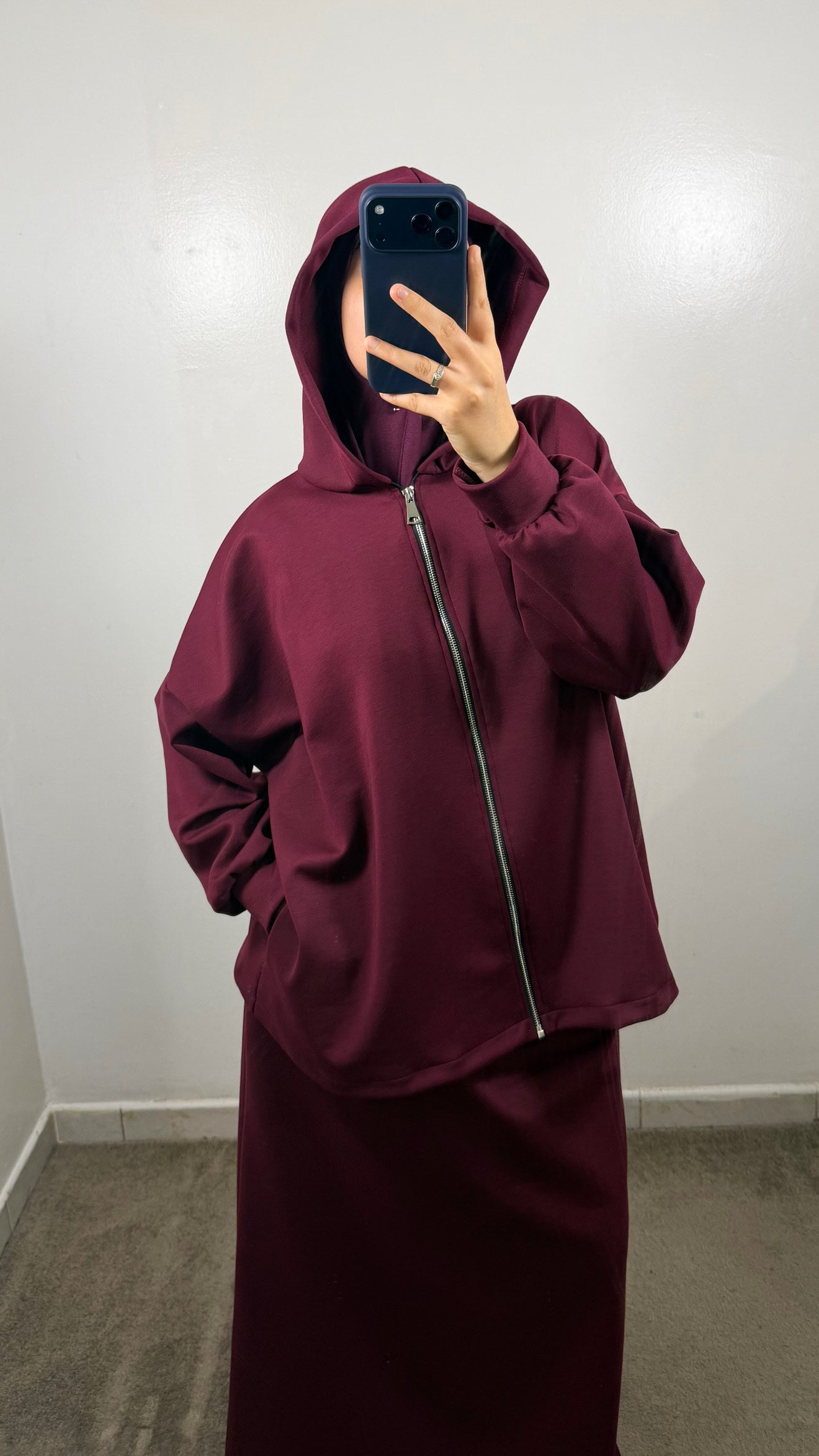 ENSEMBLE JUPE SIA BORDEAU