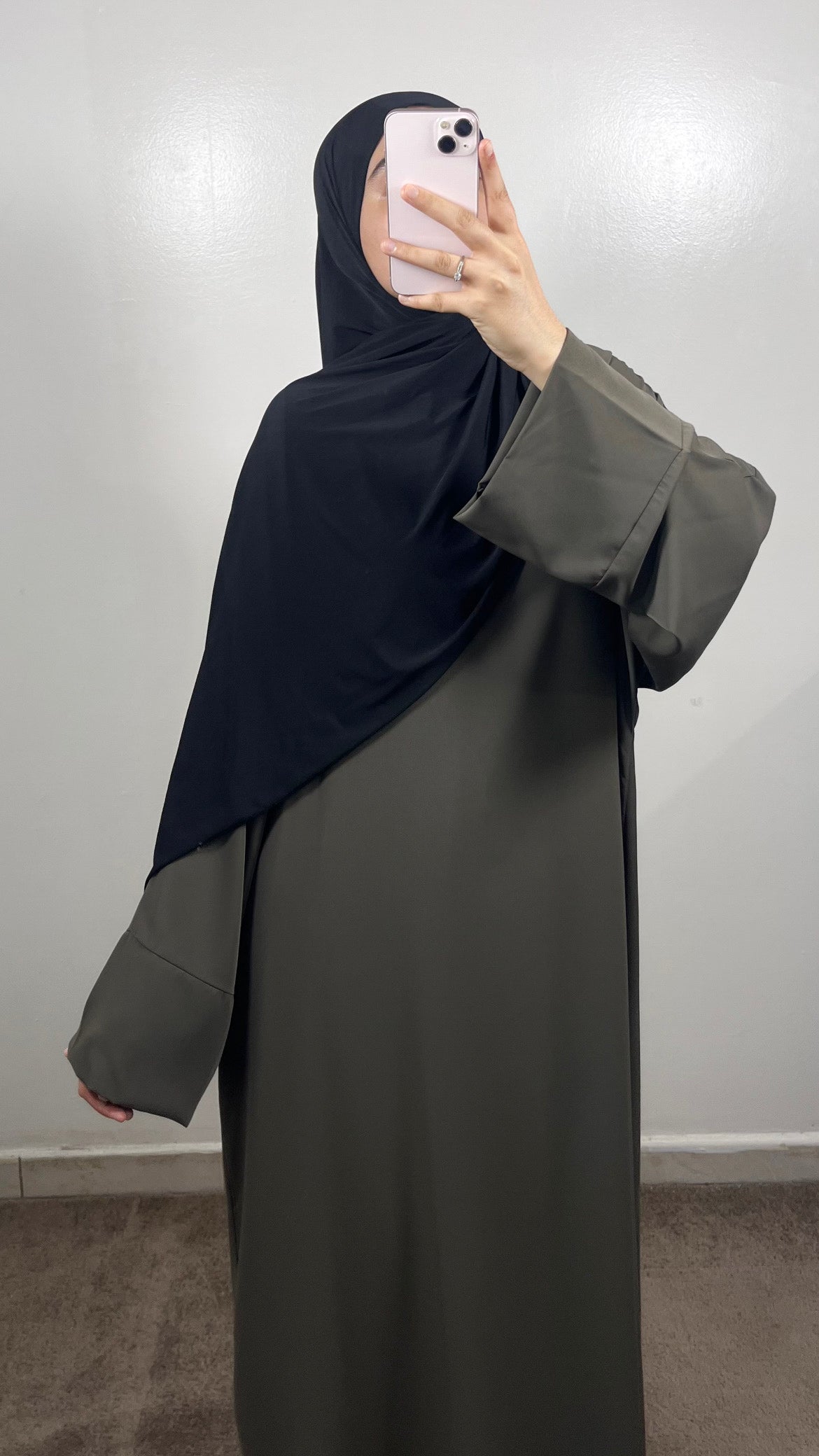 ABAYA HAWA TAUPE FONCÉ