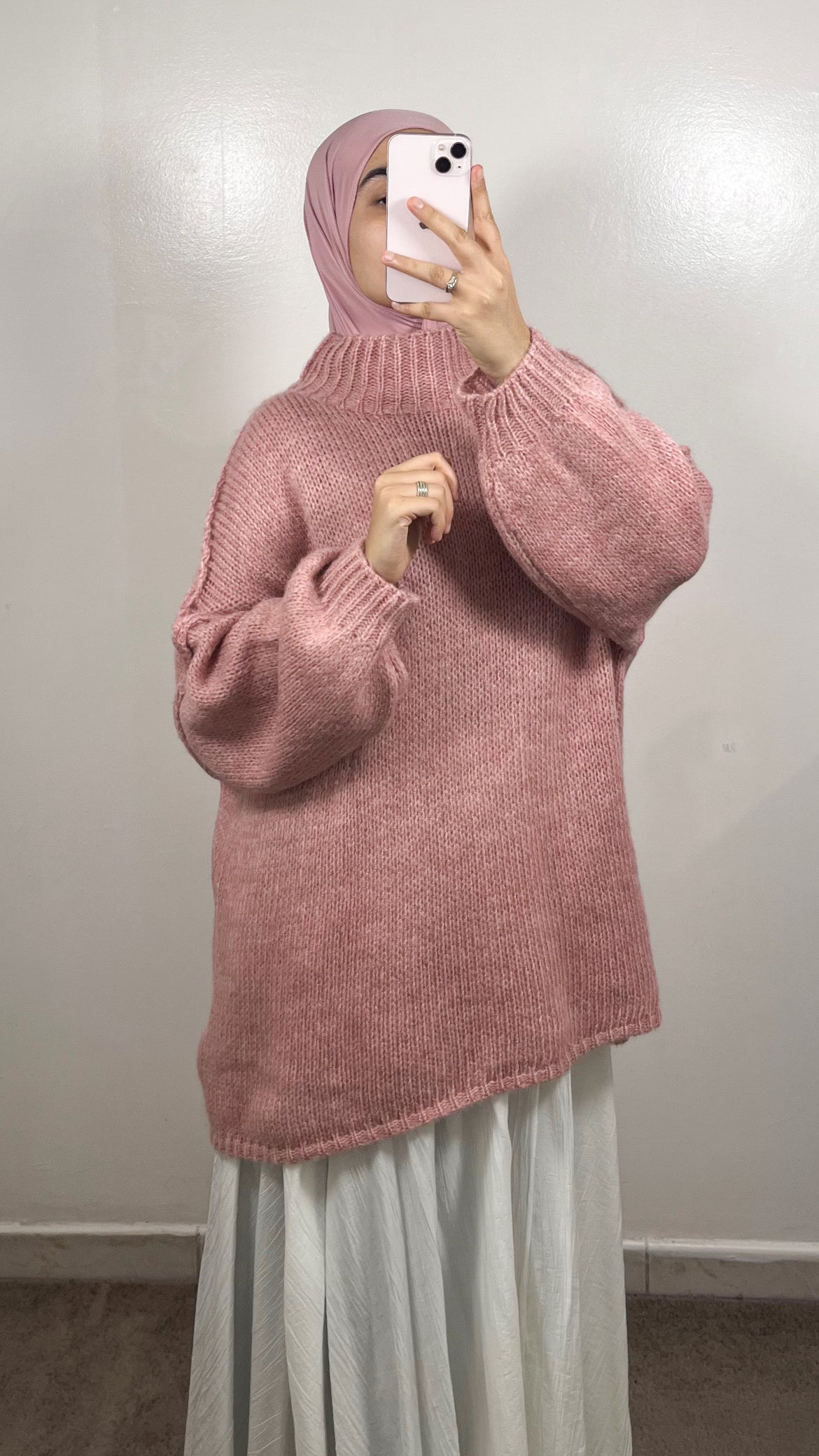 PULL MAYRA EN LAINE ROSE