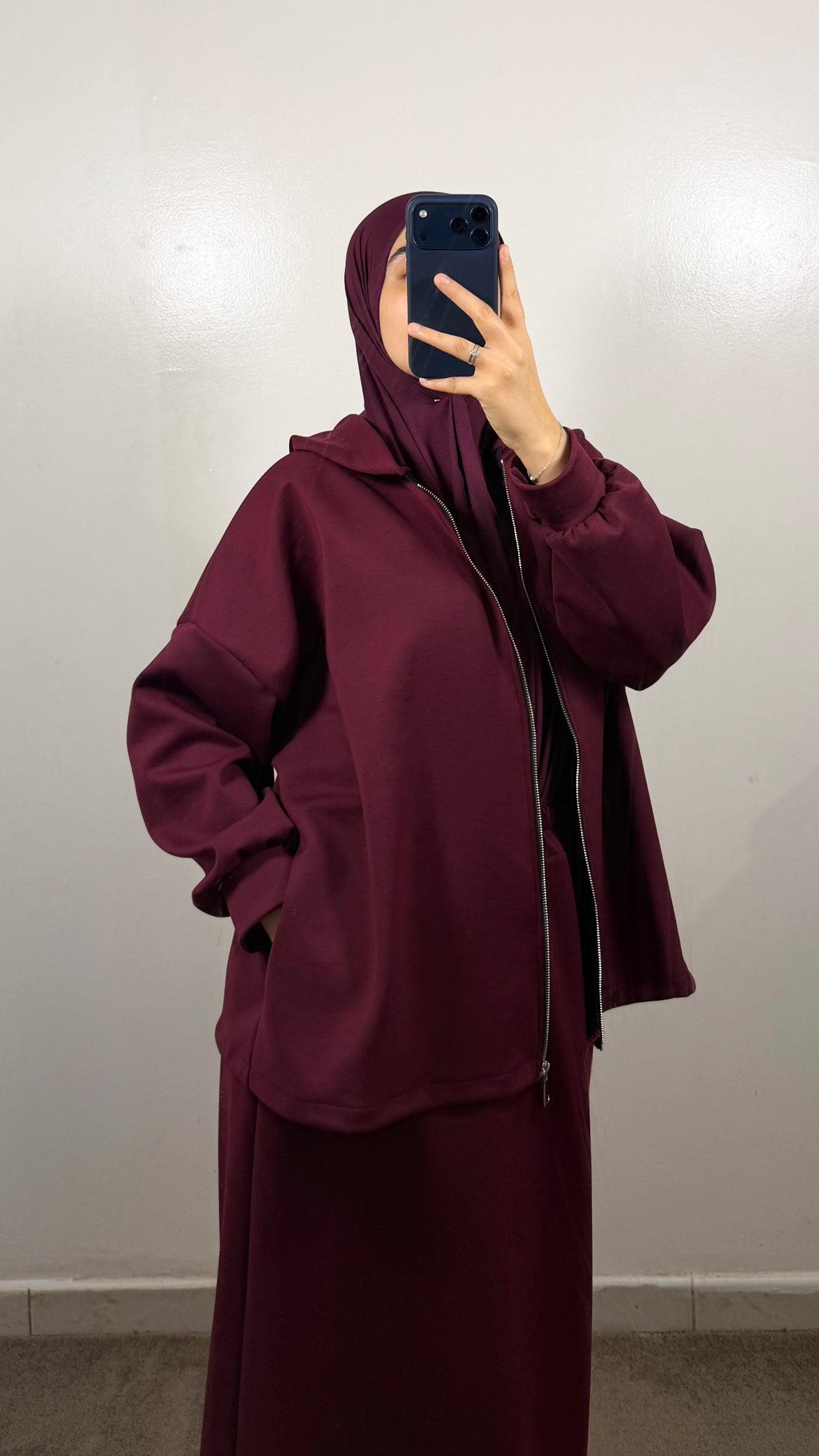 ENSEMBLE JUPE SIA BORDEAU