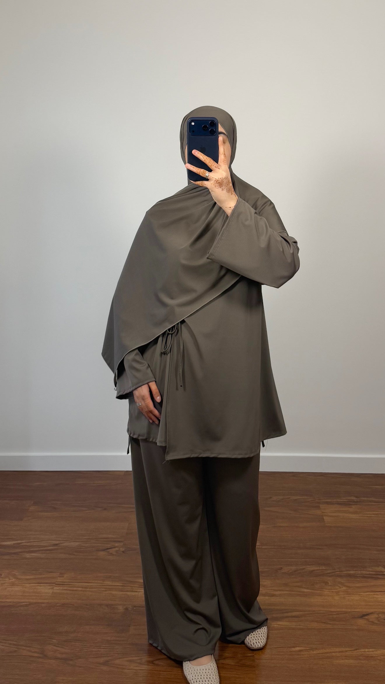 BURKINI FARAH 3 PIÈCES À NOUER TAUPE