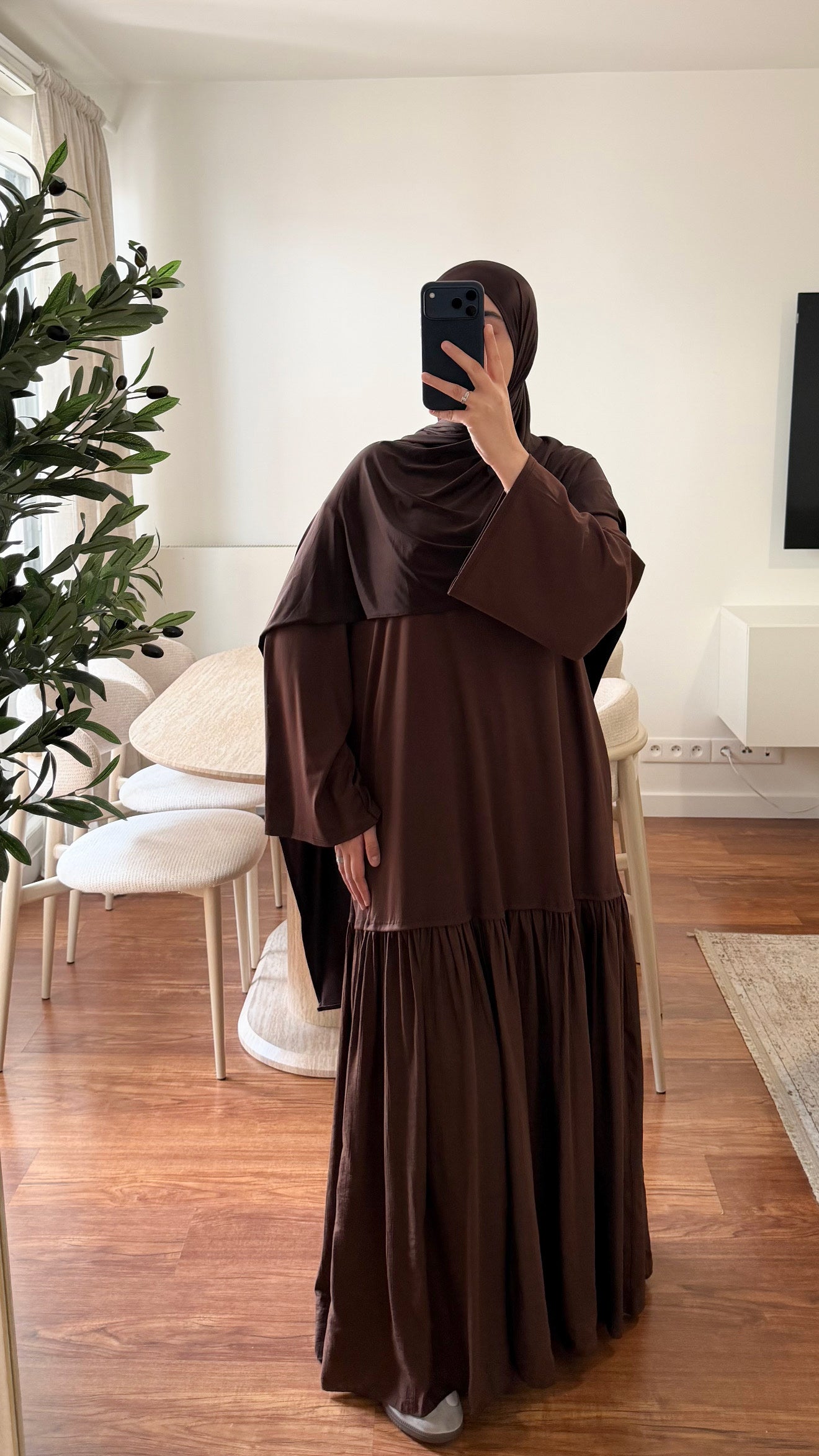 ROBE T-SHIRT MARRON