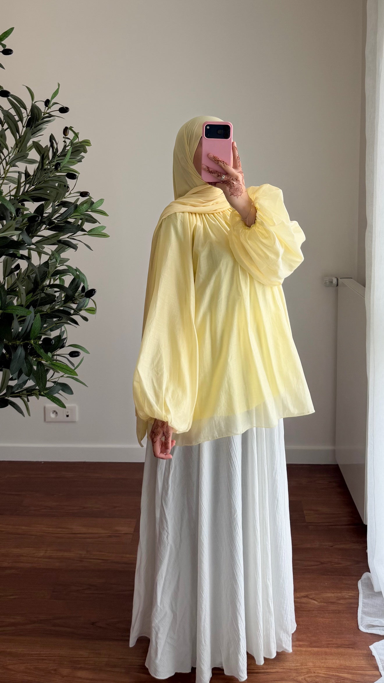 BLOUSE TENCEL JAUNE