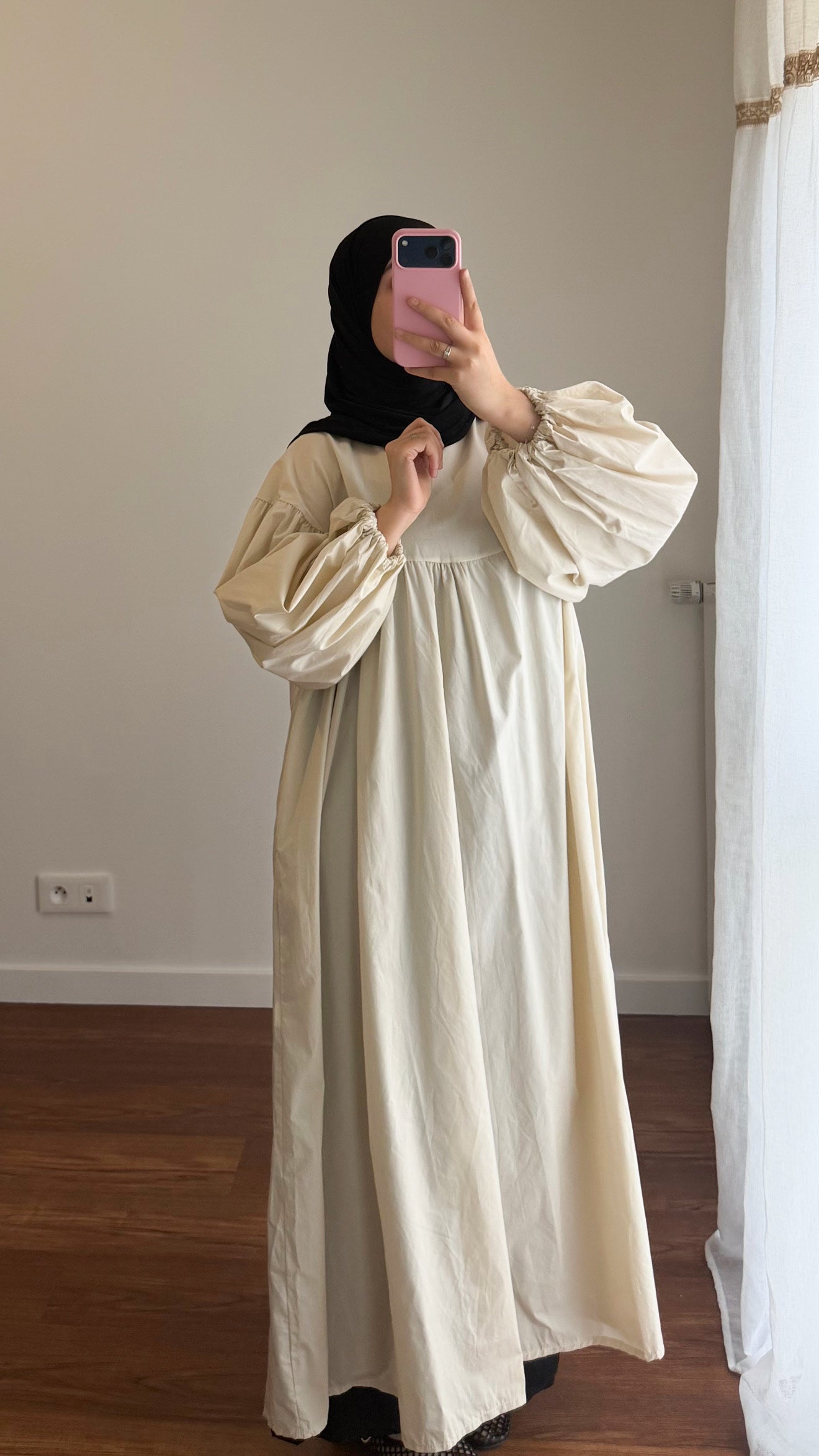 ROBE CLASSY POPELINE ÉCRUE