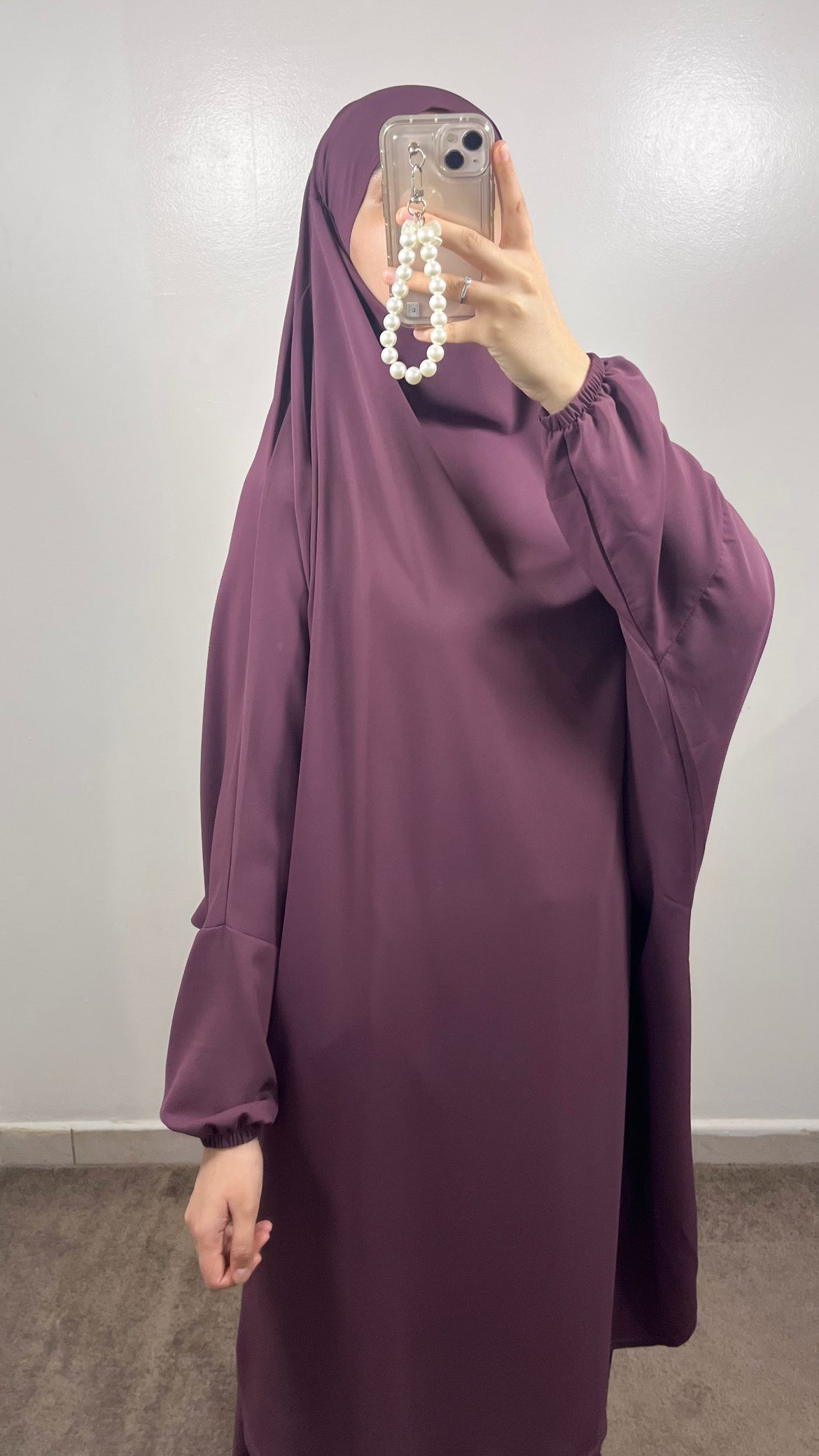 2 PIECE JILBEB IN PURPLE MEDINA SILK