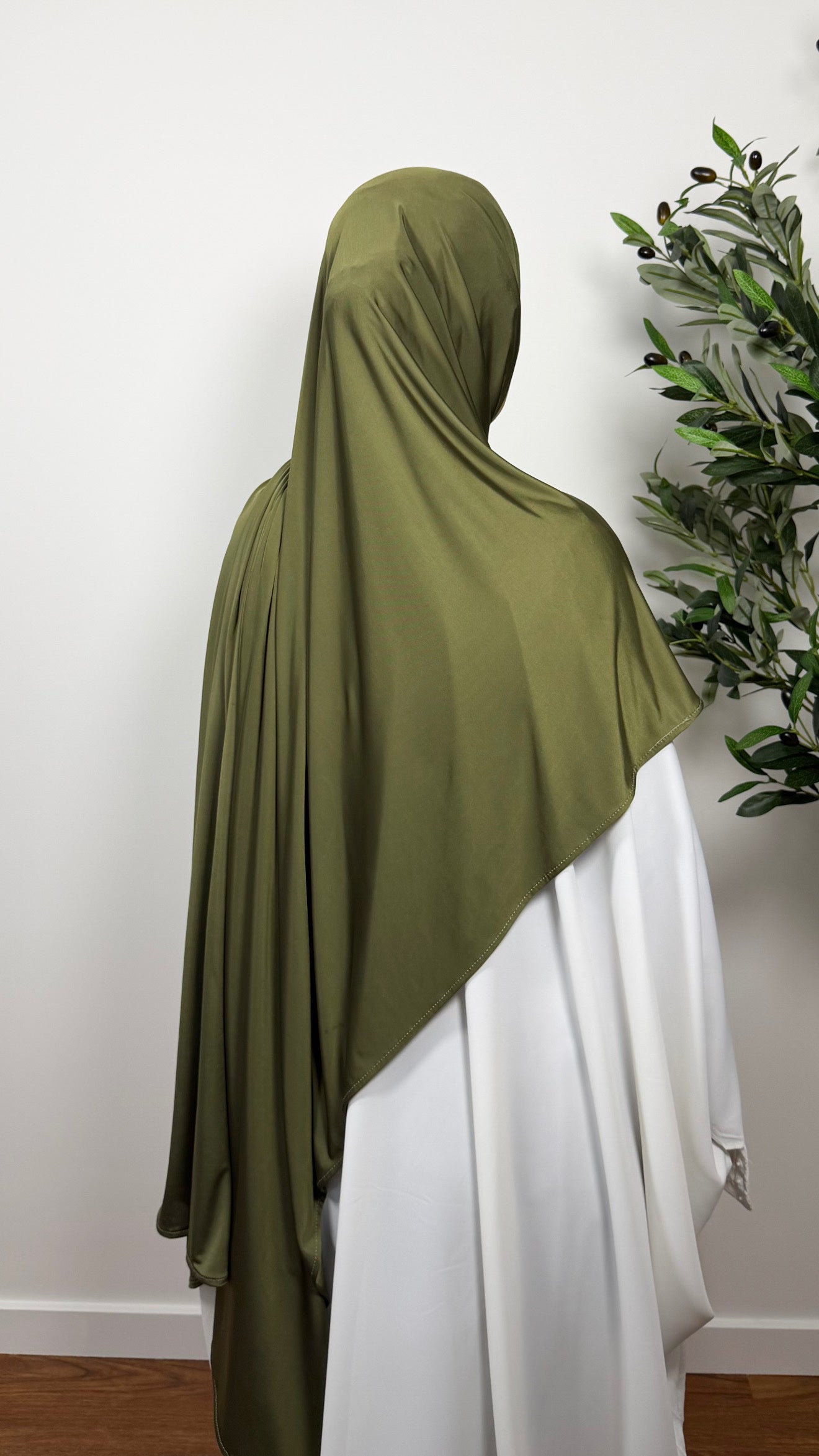 HIJAB JERSEY LIQUID VERT KAKI