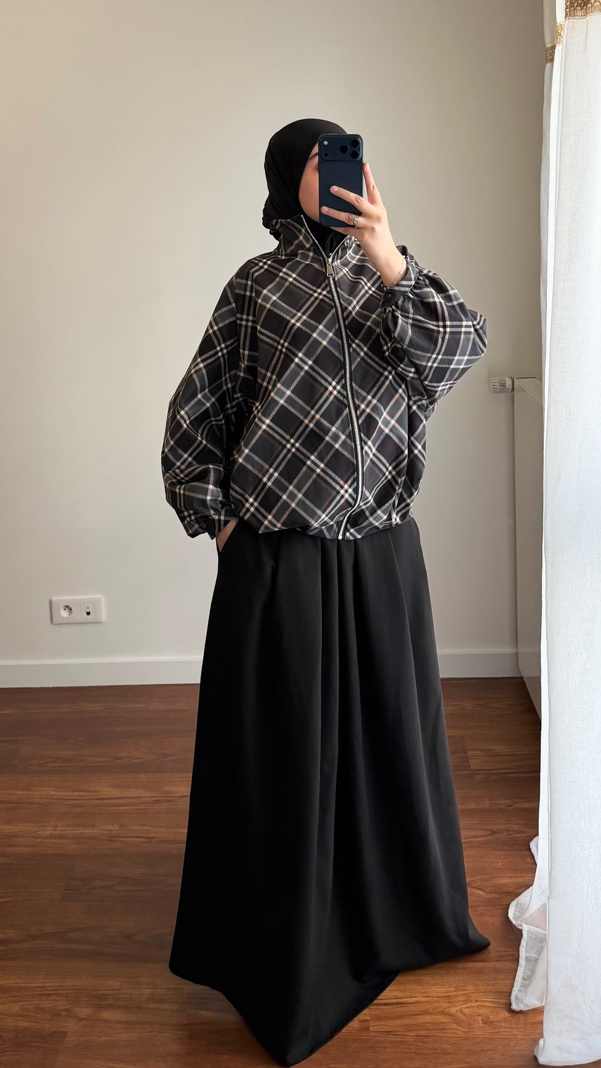 VESTE ZIPPÉE ISRA NOIR