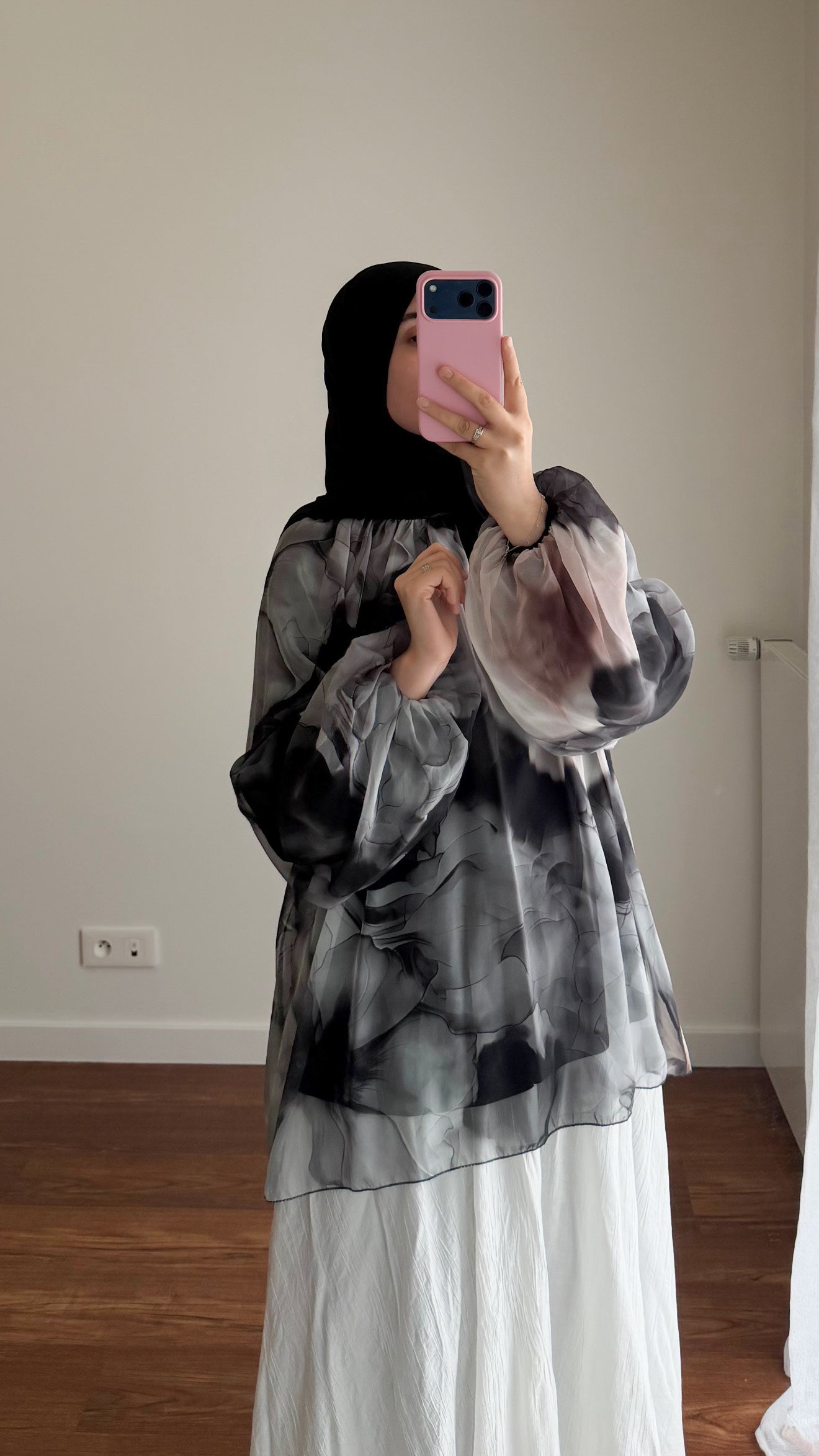 BLOUSE BICOLORE NOIR