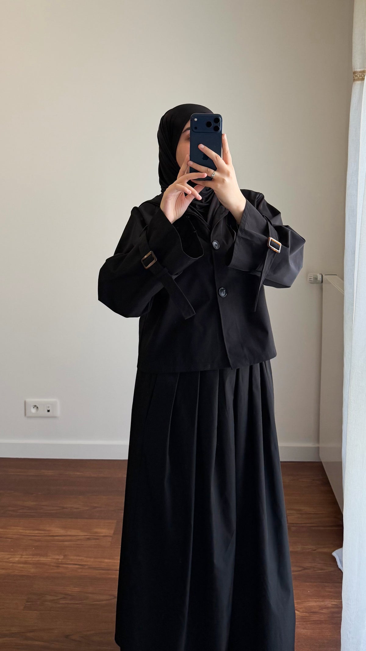 ENSEMBLE TRENCH NOIR