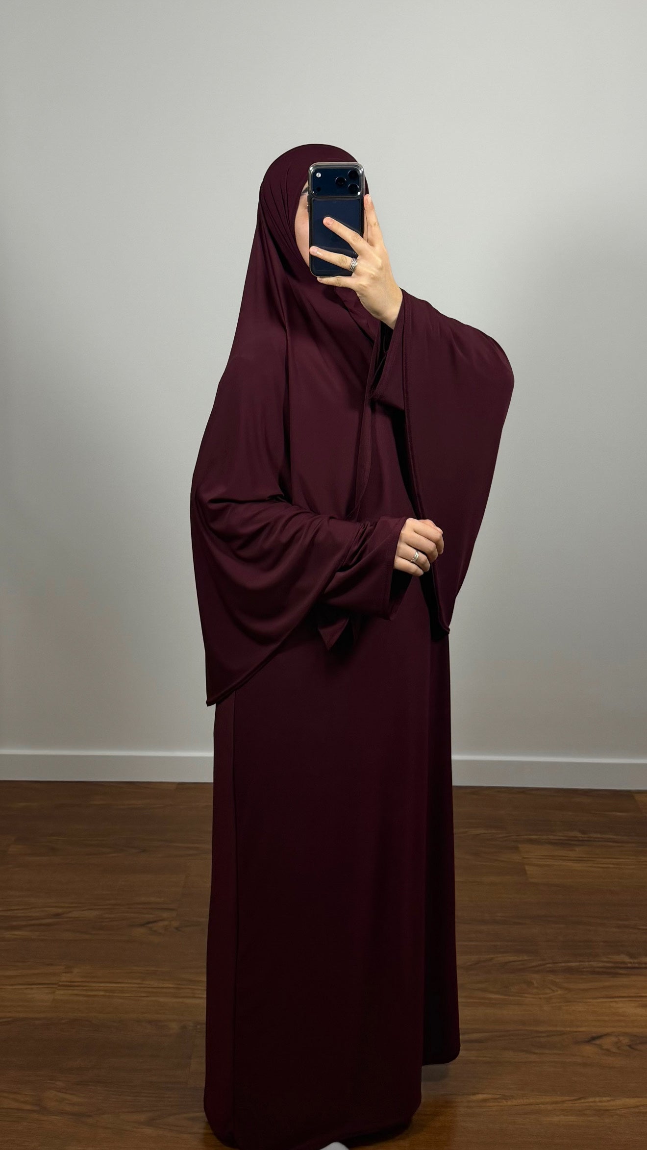 ENSEMBLE DE PRIÈRE BORDEAU EN JERSEY PREMIUM
