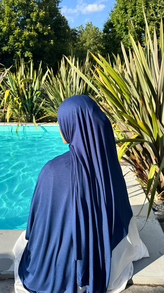 JERSEY COTON MODAL BLEU MARINE