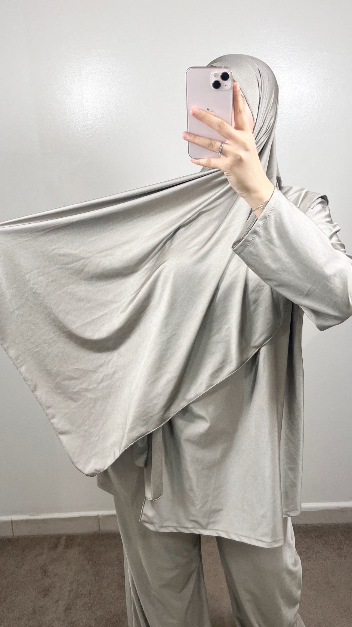 BURKINI 3 PIÈCES À NOUER TAUPE