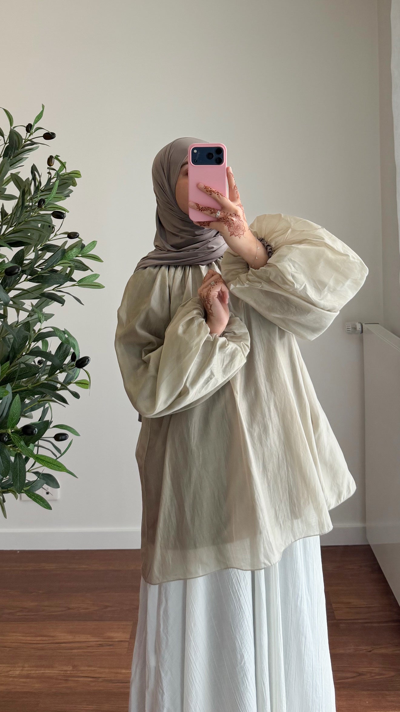 BLOUSE TENCEL TAUPE