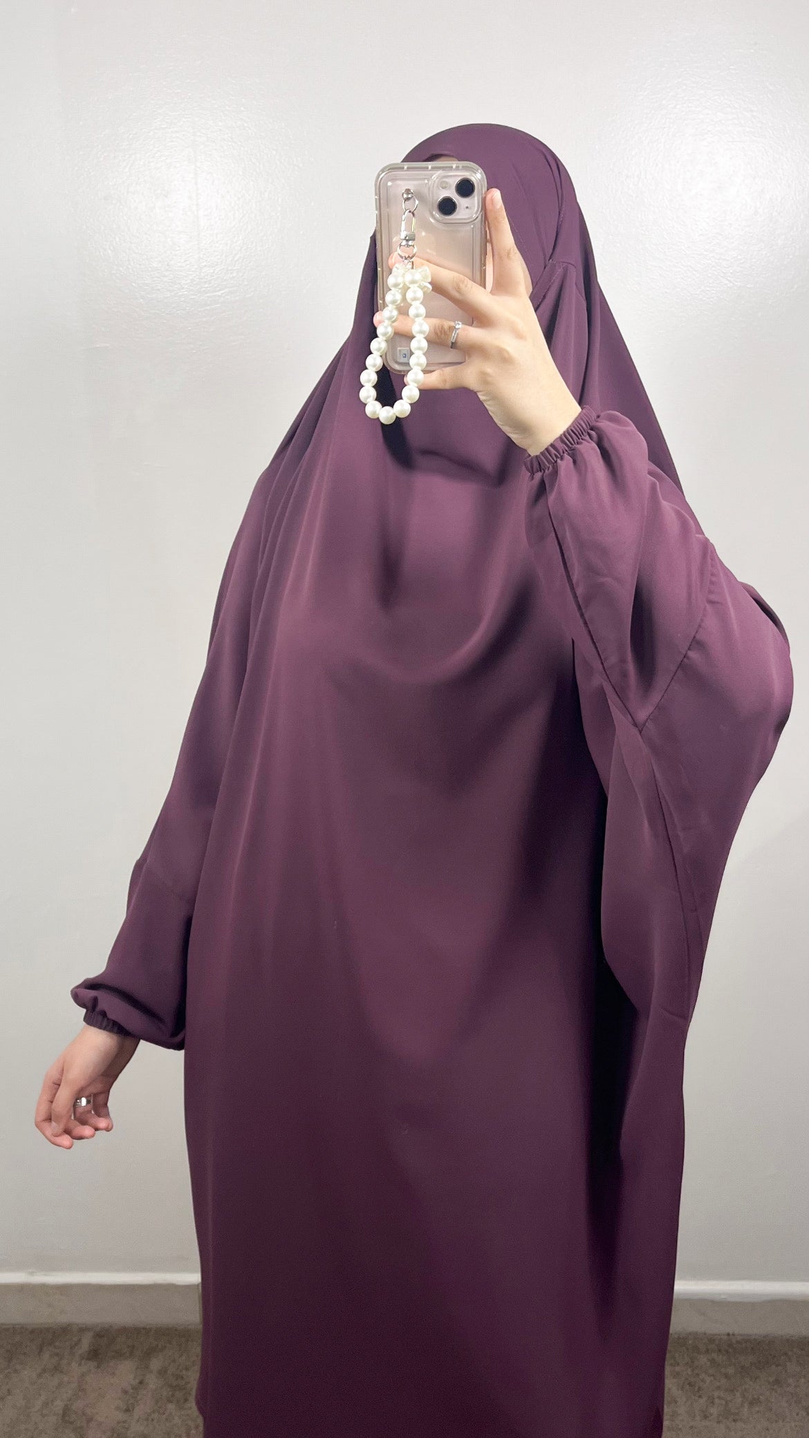 2 PIECE JILBEB IN PURPLE MEDINA SILK