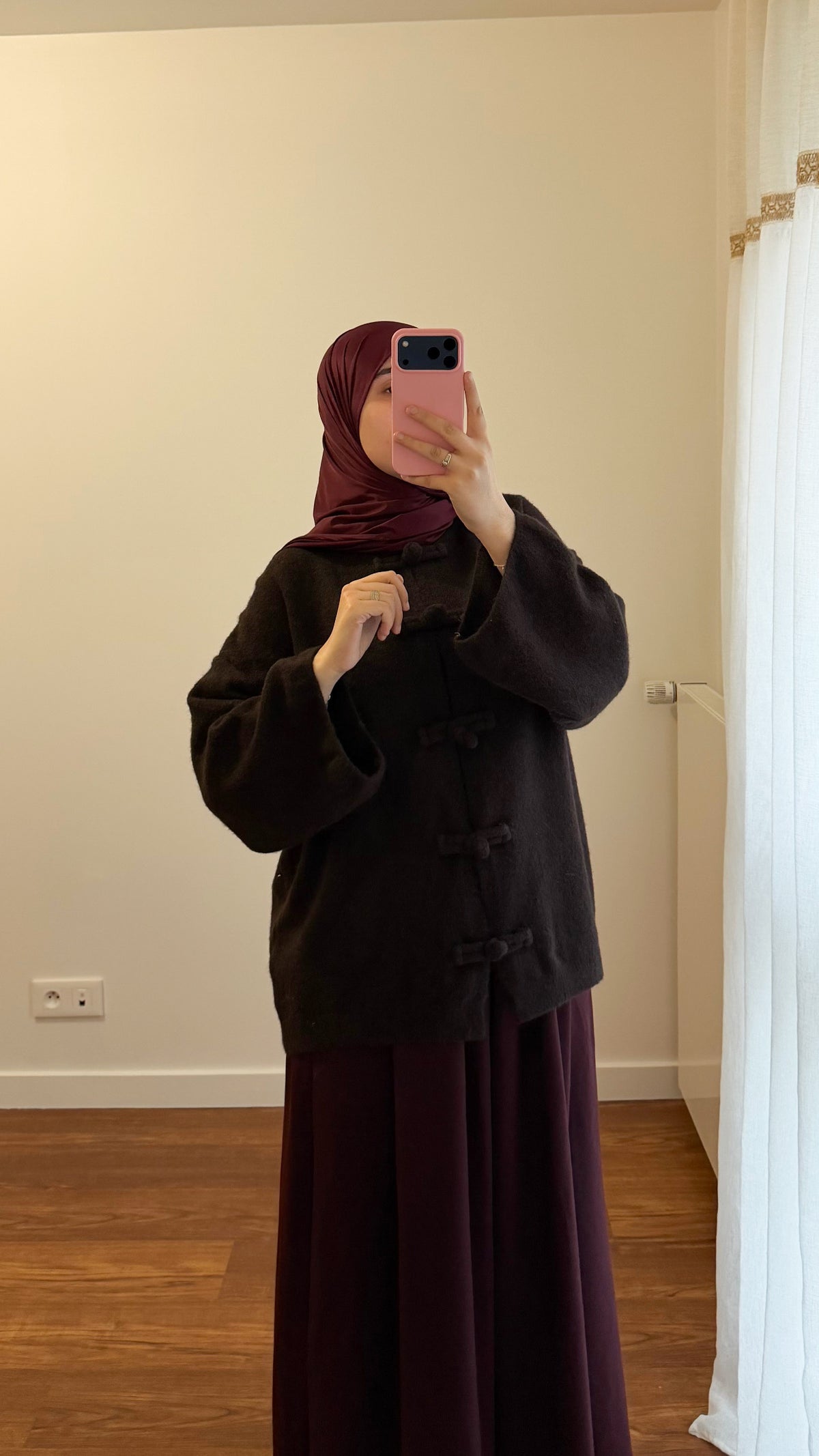 CARDIGAN YUMNA MANCHES LONGUES MARRON FONCÉ