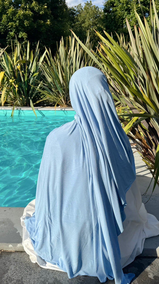 JERSEY COTON MODAL BLEU CIEL