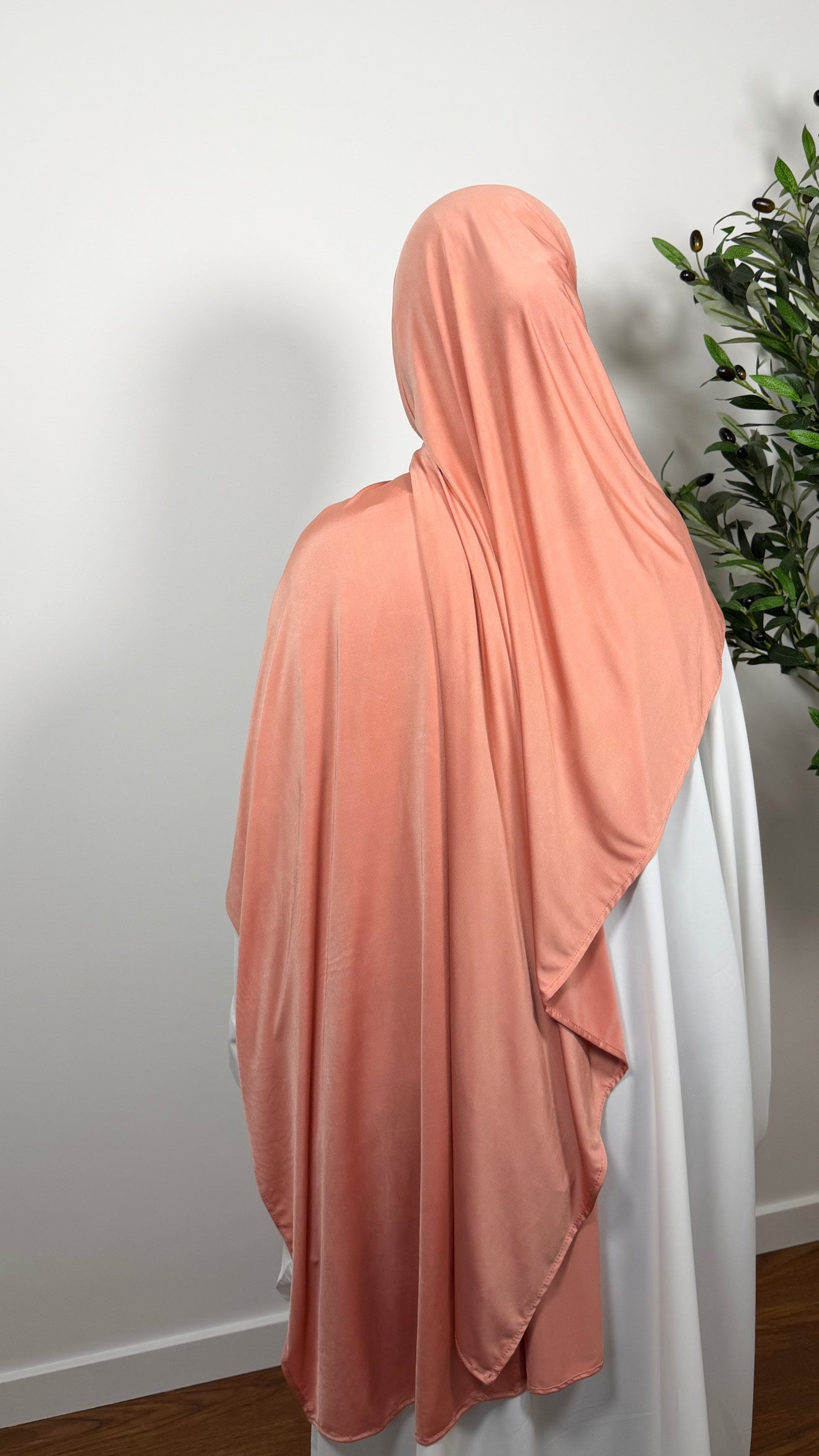 HIJAB JERSEY LIQUID ROSE CORAIL