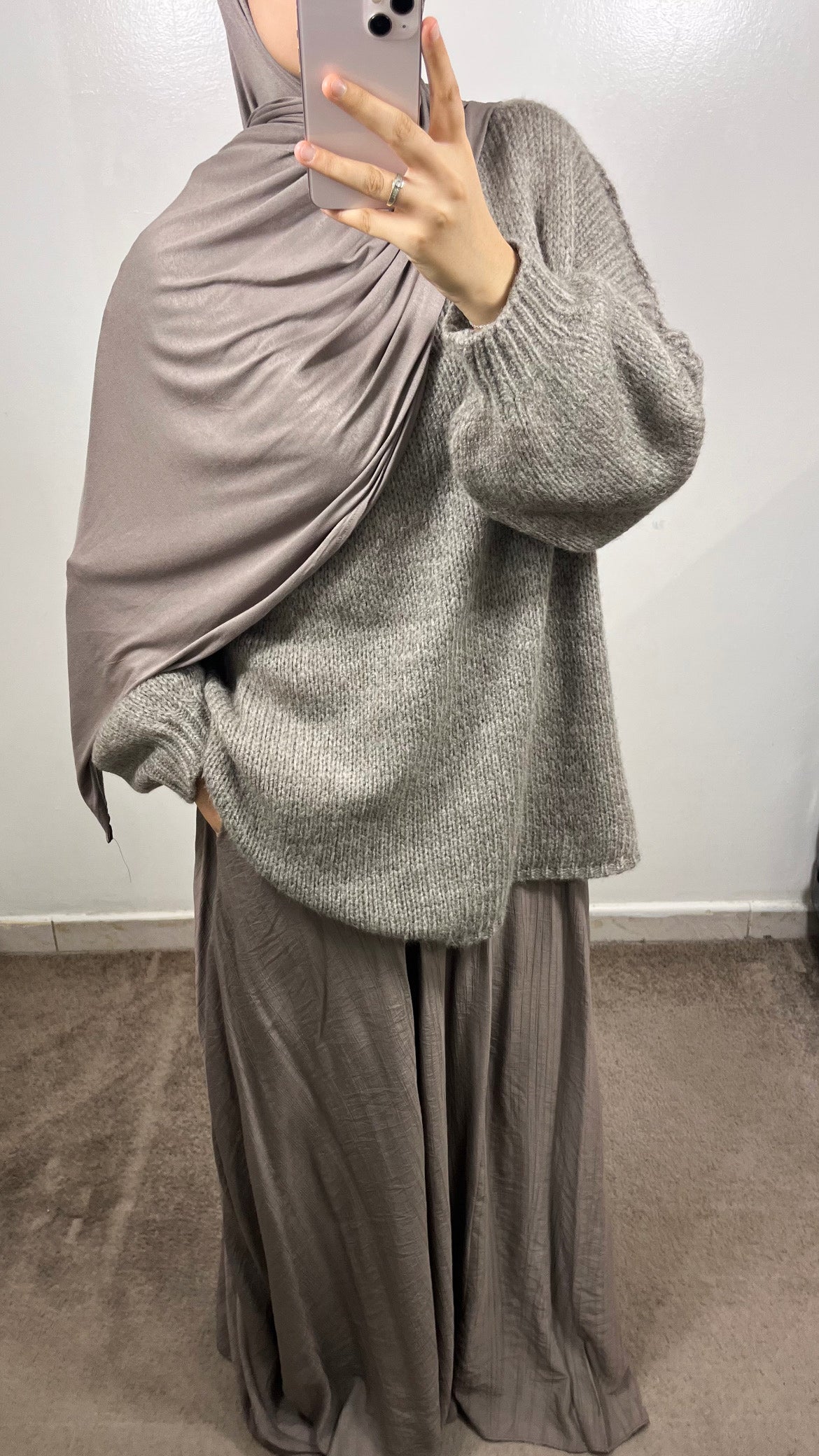 PULL EN LAINE TAUPE