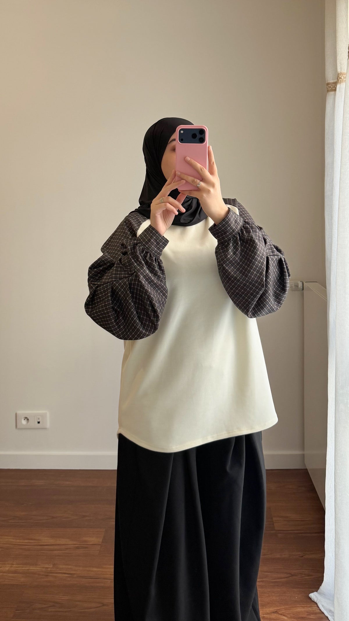 SWEAT BI-MATIÈRE BLANC