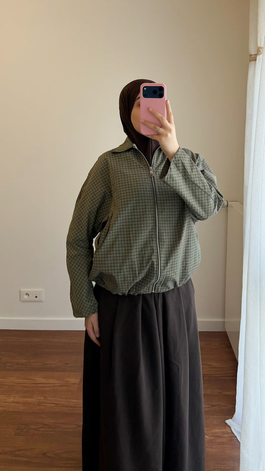VESTE ZIPPÉE HAYA VERT KAKI