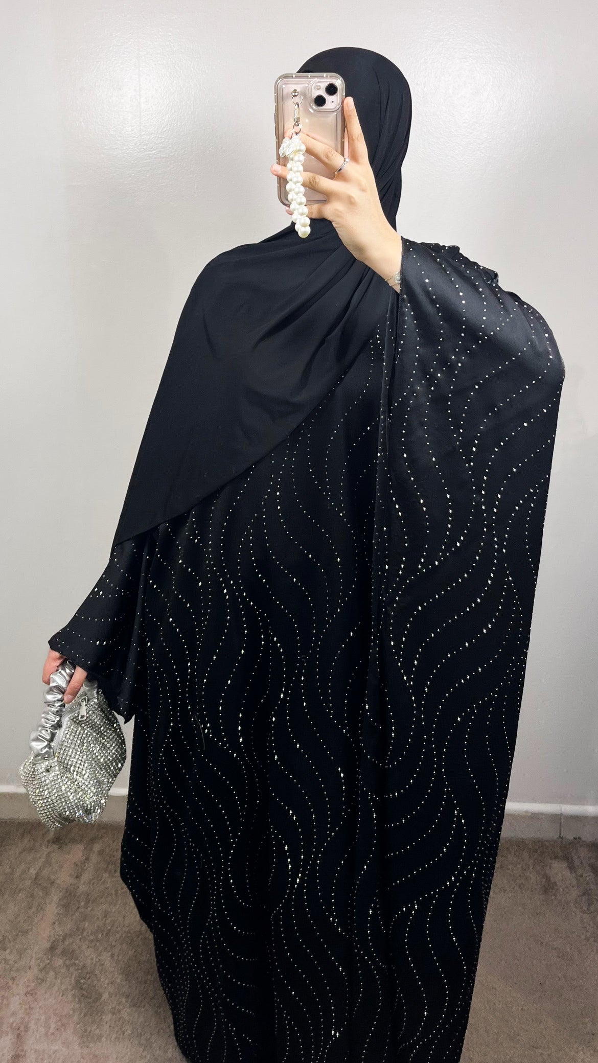SCHWARZE WELLEN-STRASS-ABAYA