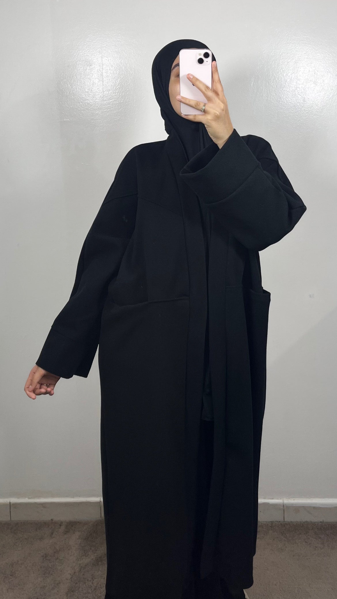 MANTEAU KIMONO SARAH OVERSIZE NOIR