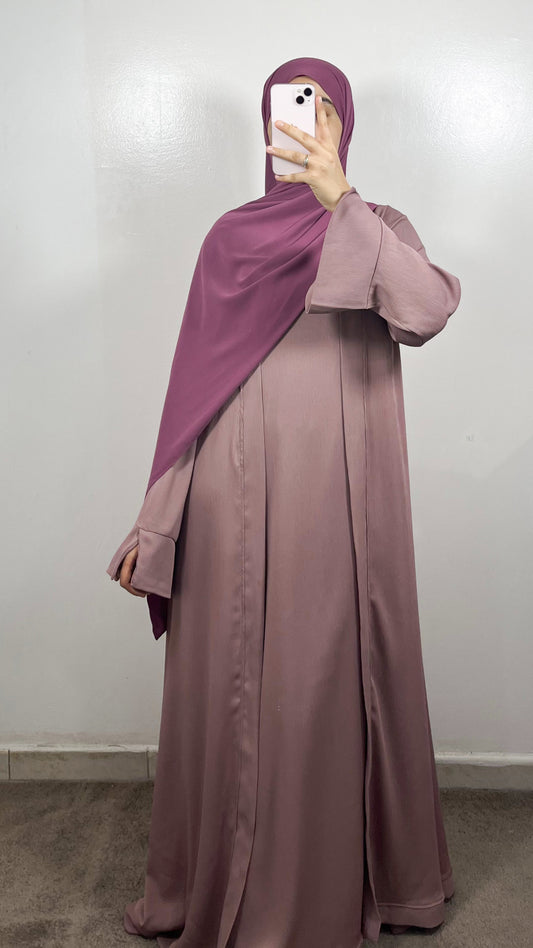 SET AYA KIMONO + SOUS ABAYA VIOLET