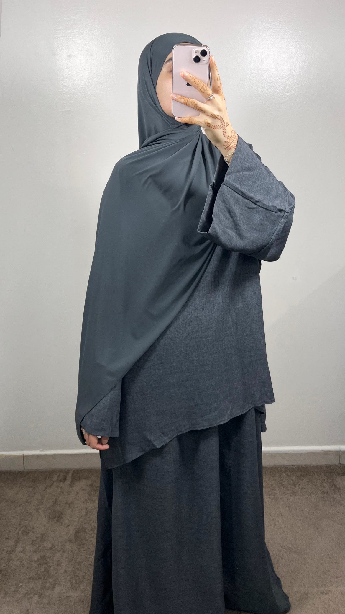 ENSEMBLE JUPE AYAT GRIS ANTHRACITE