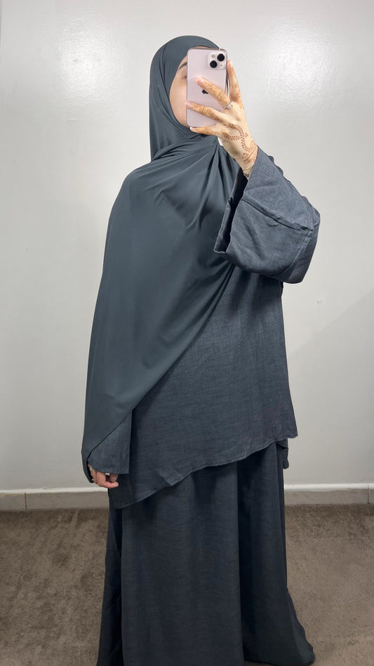 ENSEMBLE JUPE AYAT GRIS ANTHRACITE