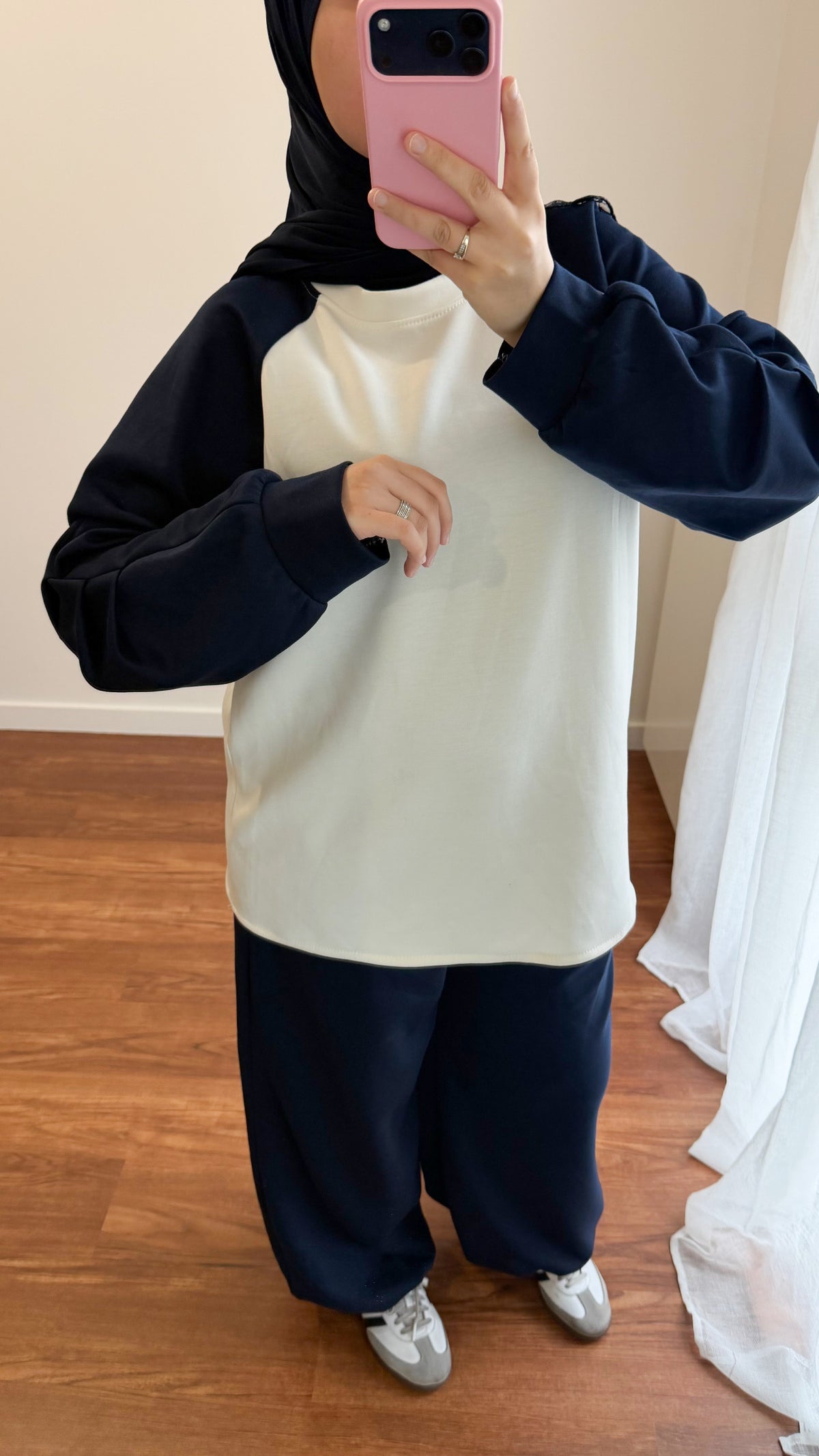 ENSEMBLE JOGGING BICOLORE BLEU MARINE