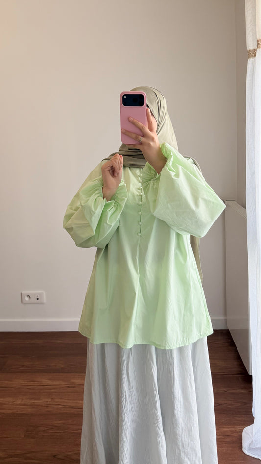 BLOUSE SIYA POPELINE VERT