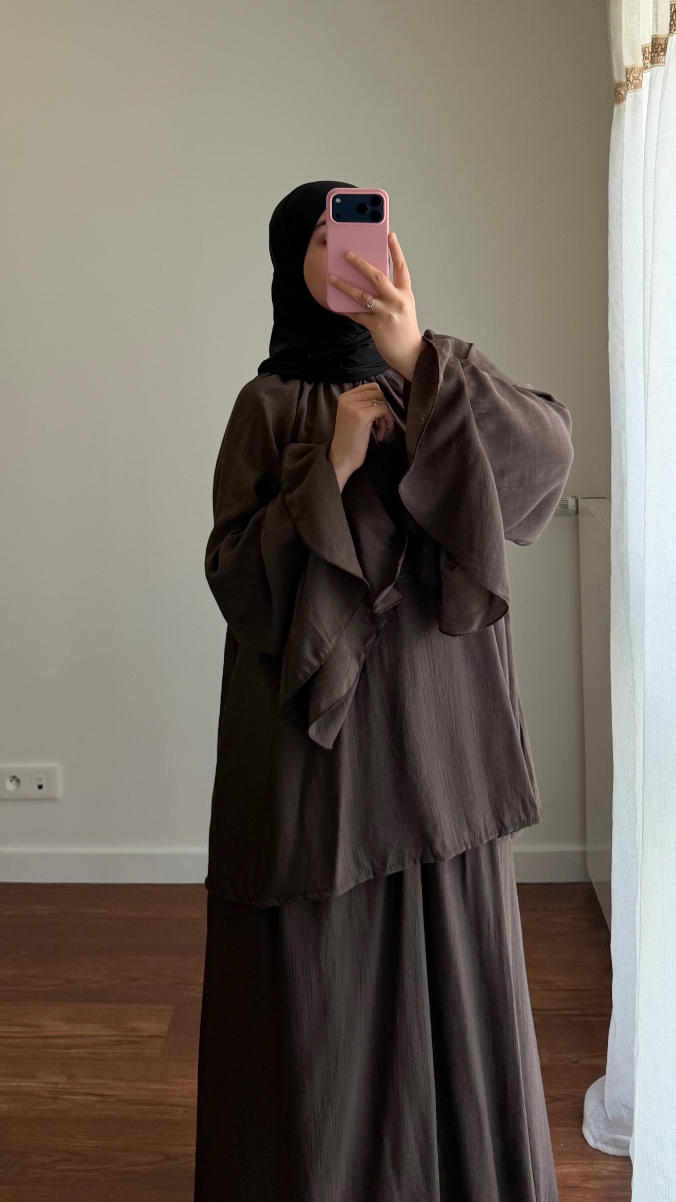 ENSEMBLE JUPE NUSSAYBAH MARRON