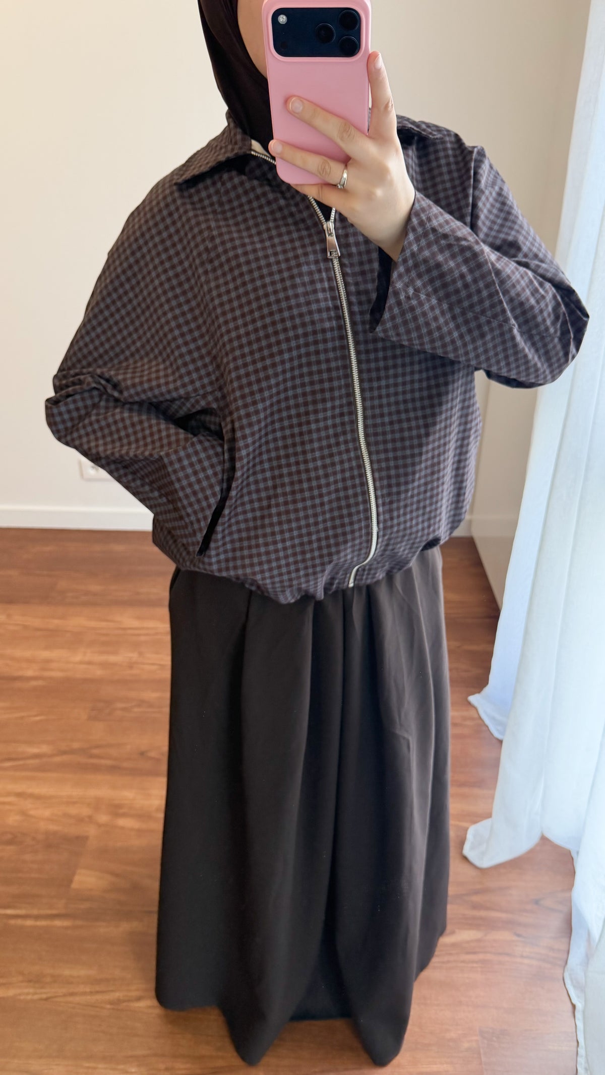 VESTE ZIPPÉE HAYA MARRON