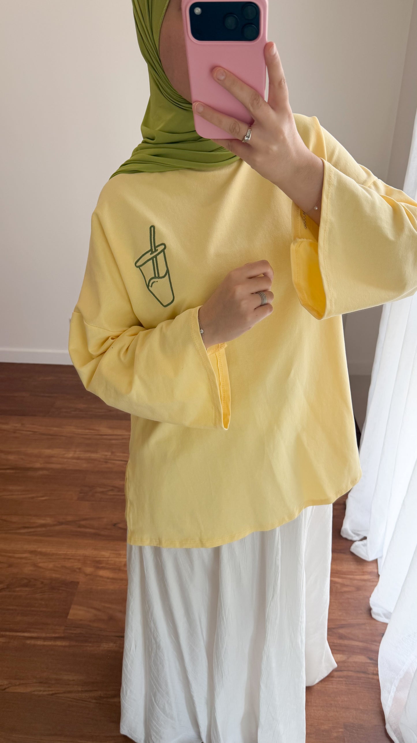 T-SHIRT MATCHA JAUNE