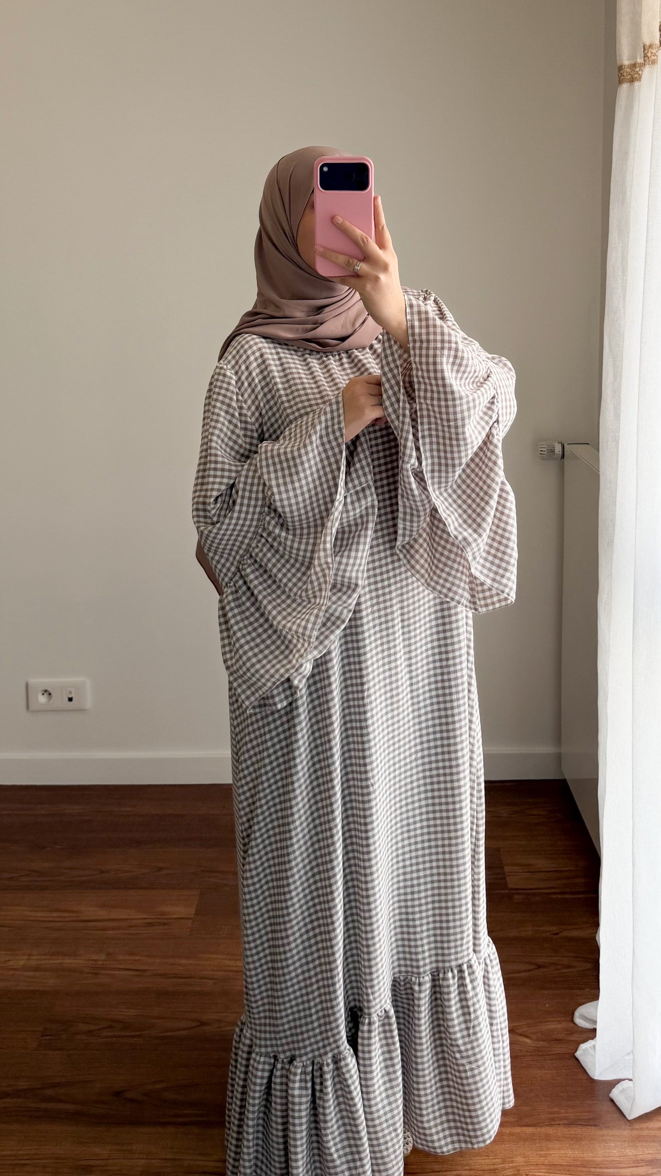 ROBE VICHY 2.0 TAUPE