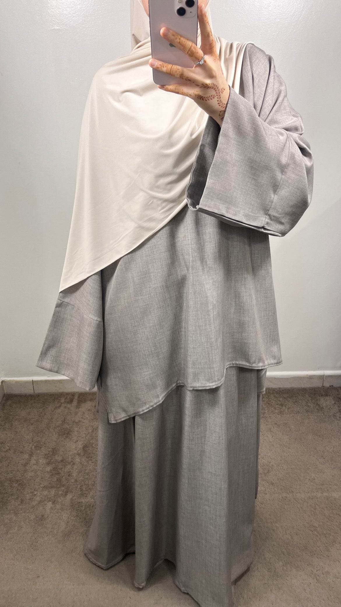 ENSEMBLE JUPE AYAT TAUPE