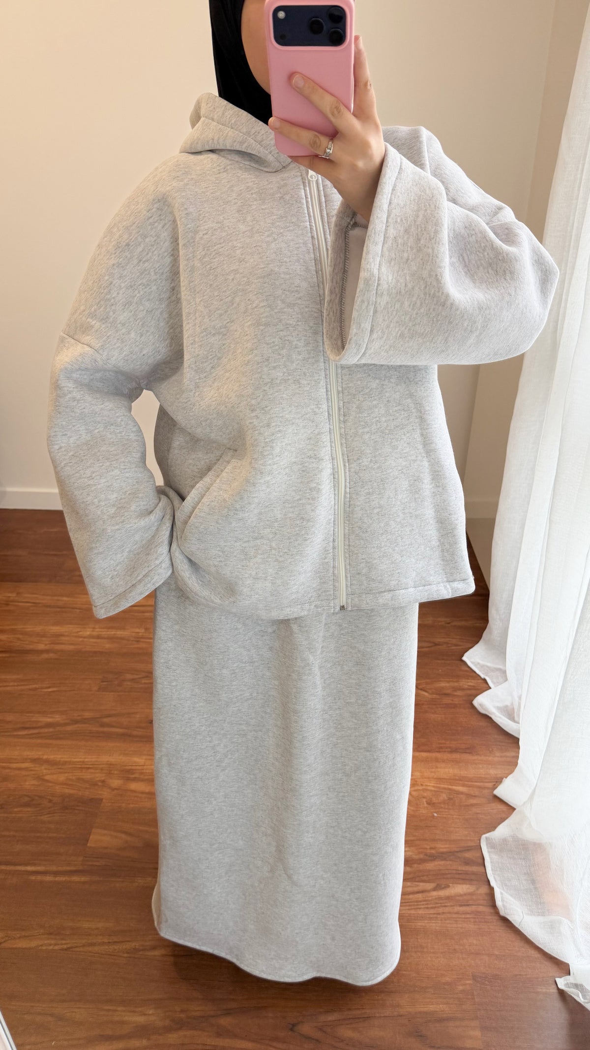 ENSEMBLE JUPE COMFY GRIS CLAIR