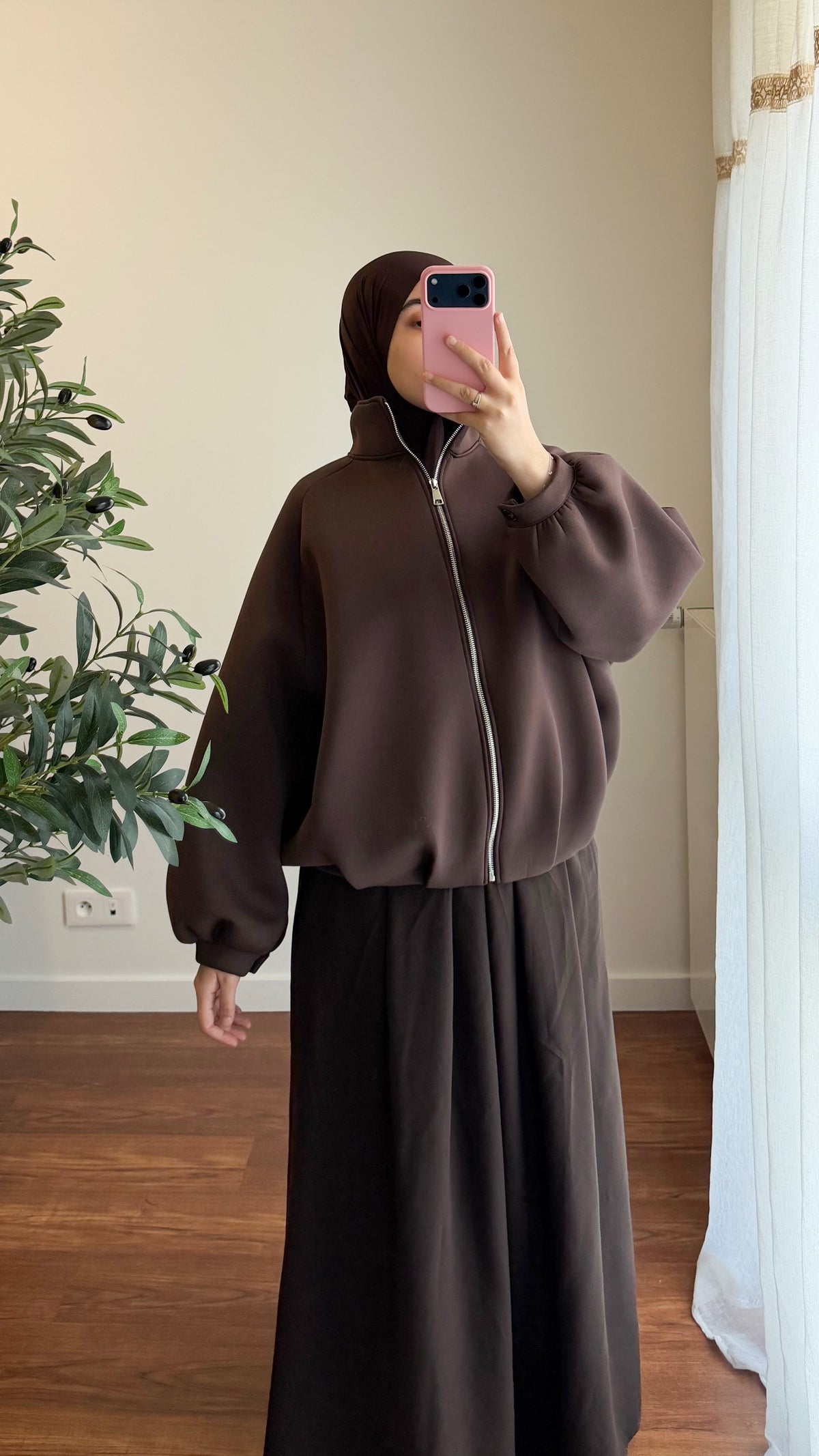 BOMBER MARRON