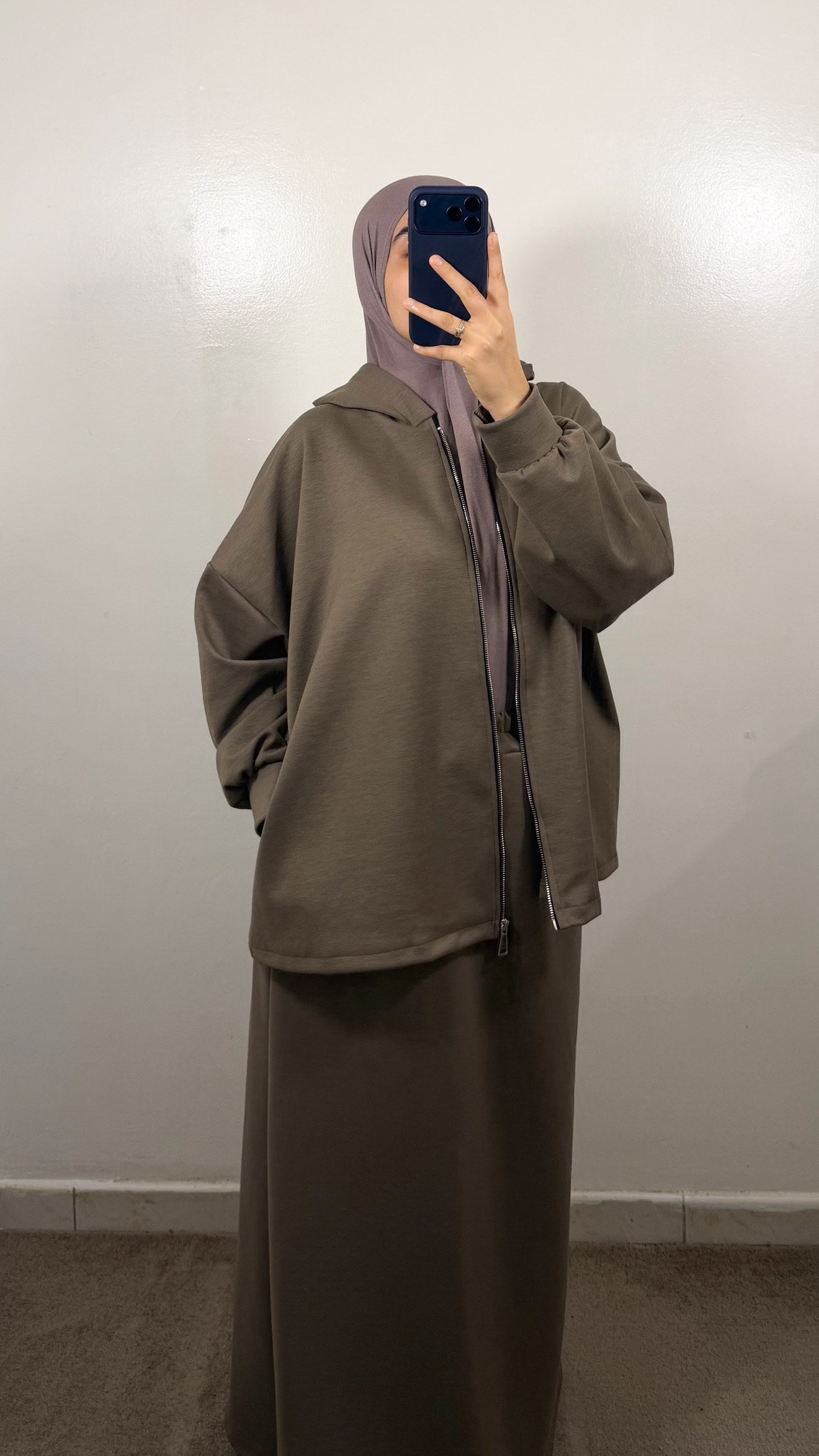 ENSEMBLE JUPE SIA TAUPE