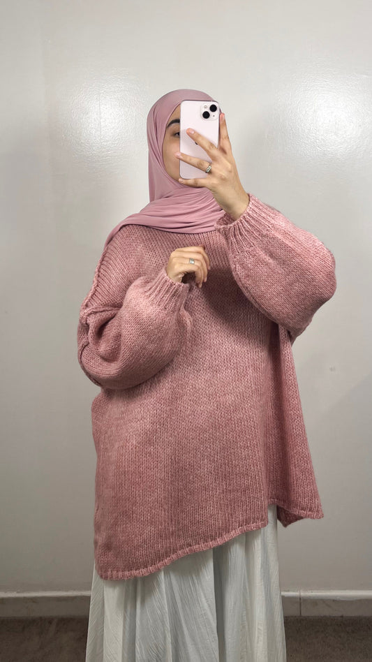 PULL MAYRA EN LAINE ROSE