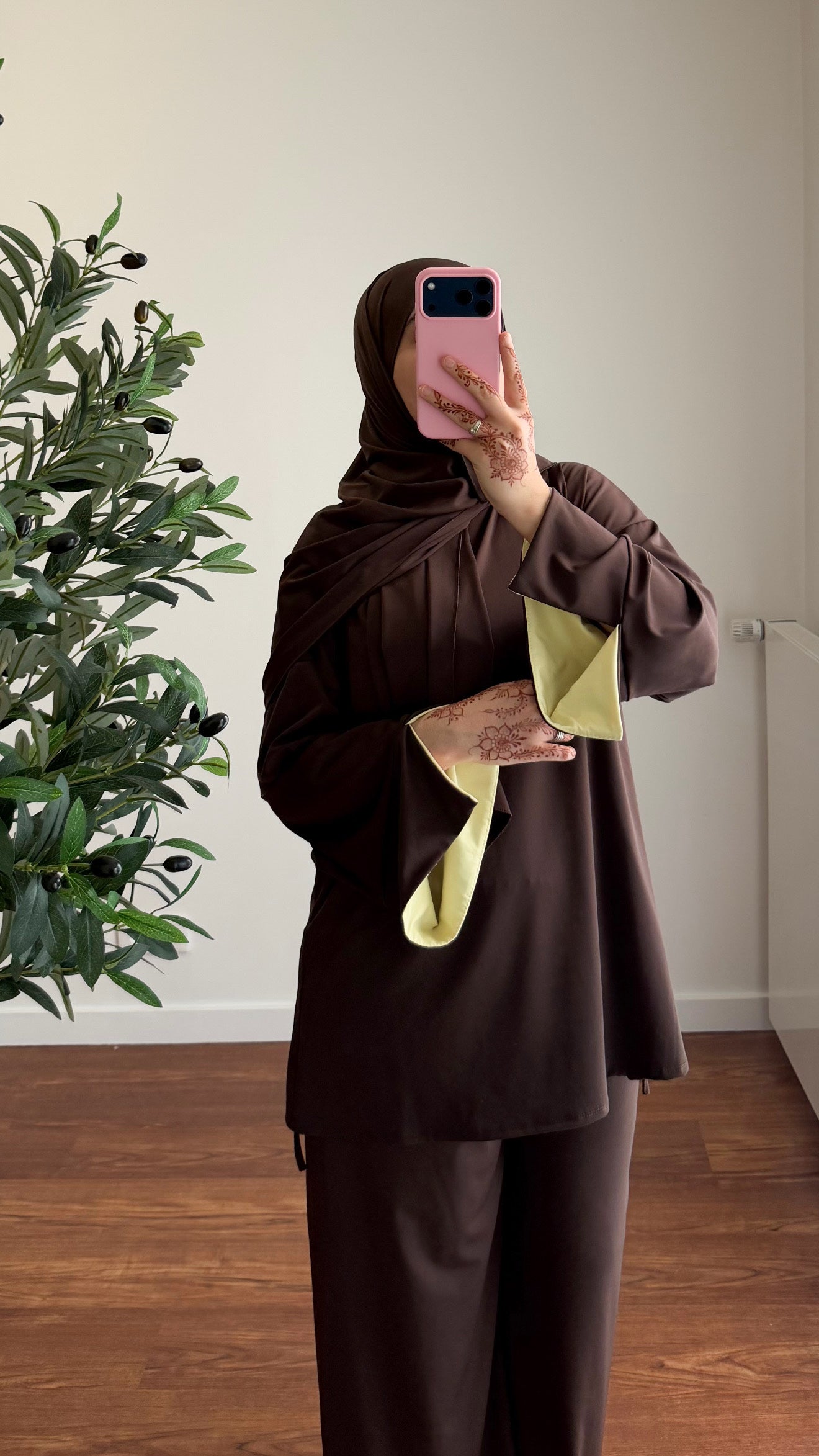 BURKINI SAYA 3 PIÈCES MARRON/JAUNE