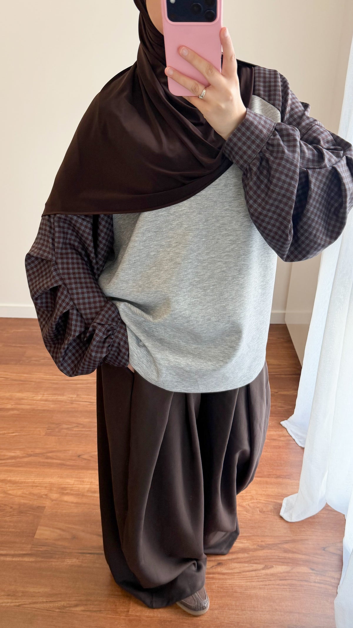 SWEAT BI-MATIÈRE GRIS