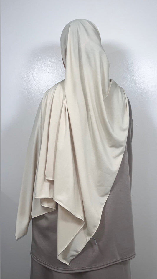 HIJAB JERSEY PREMIUM DE LUXE ECRU