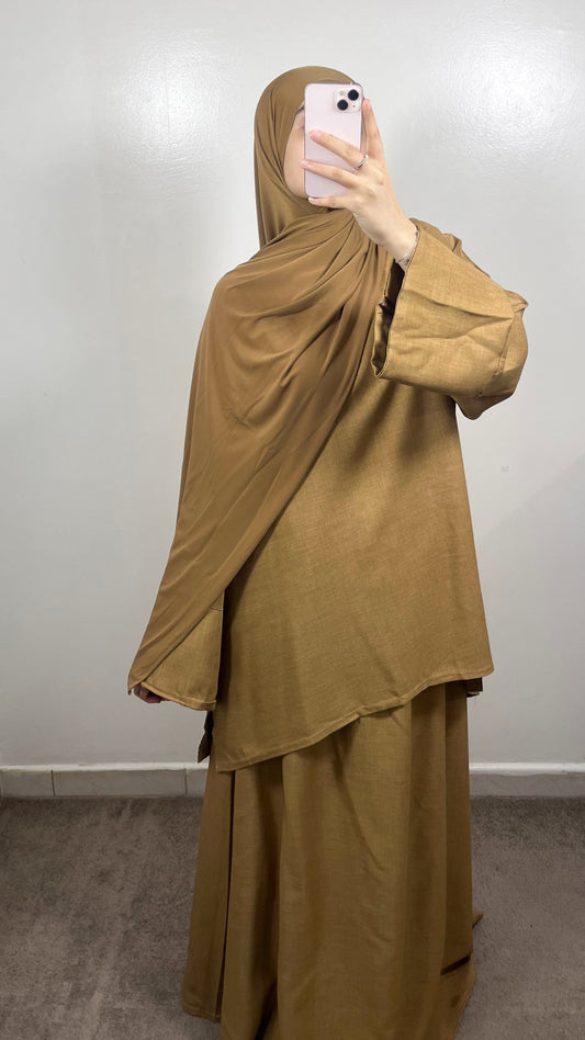 ENSEMBLE JUPE AYAT CAMEL