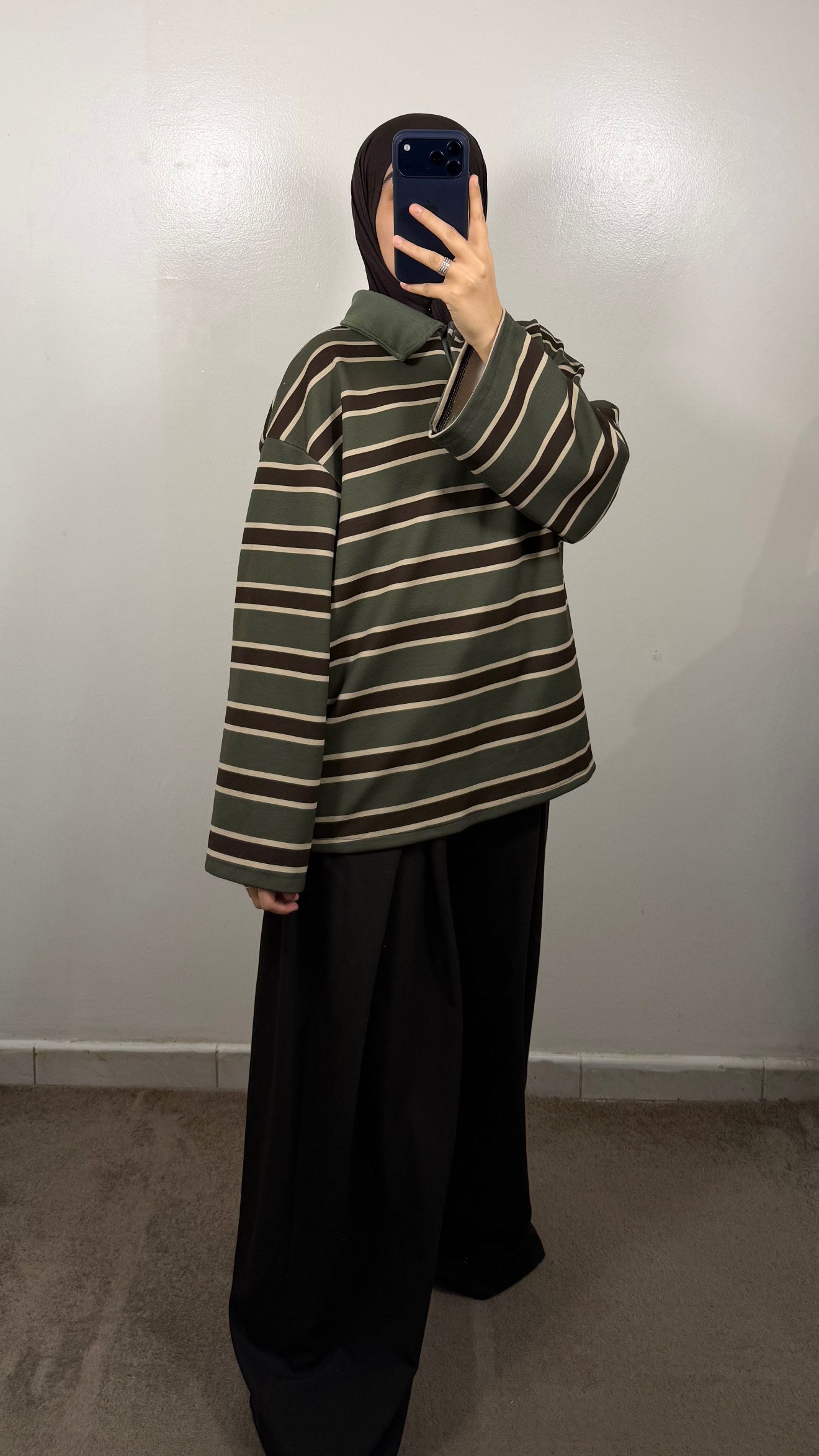 PANTALON COUPE BAGGY MARRON