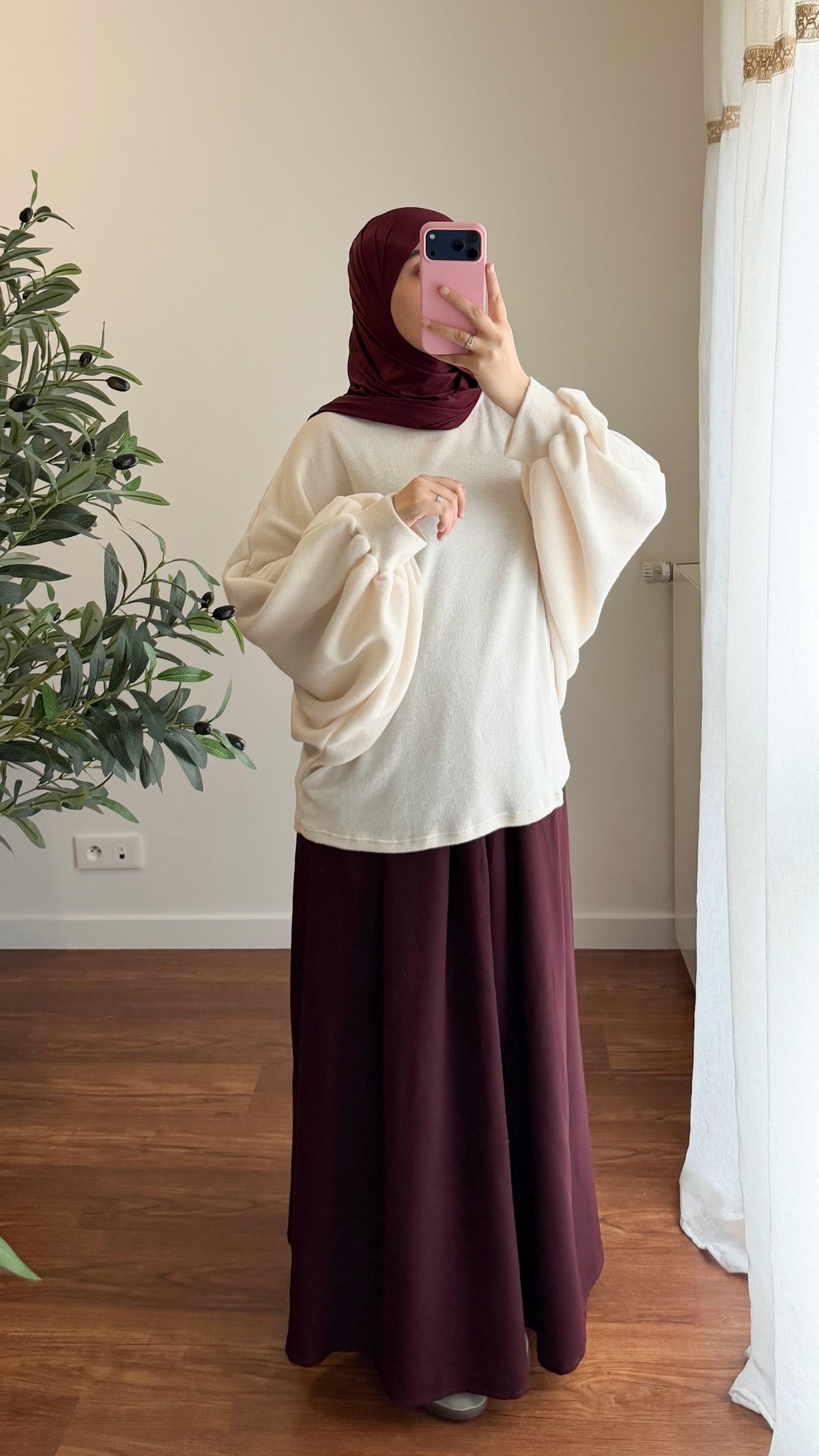 PULL MANCHES BOUFFANTES BLANC