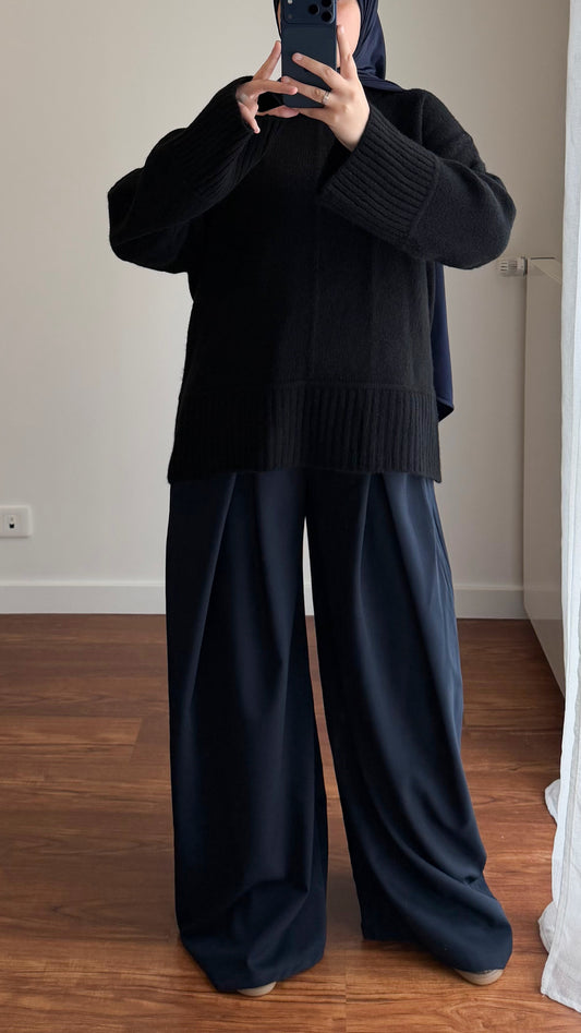 PANTALON BAGGY BLEU MARINE