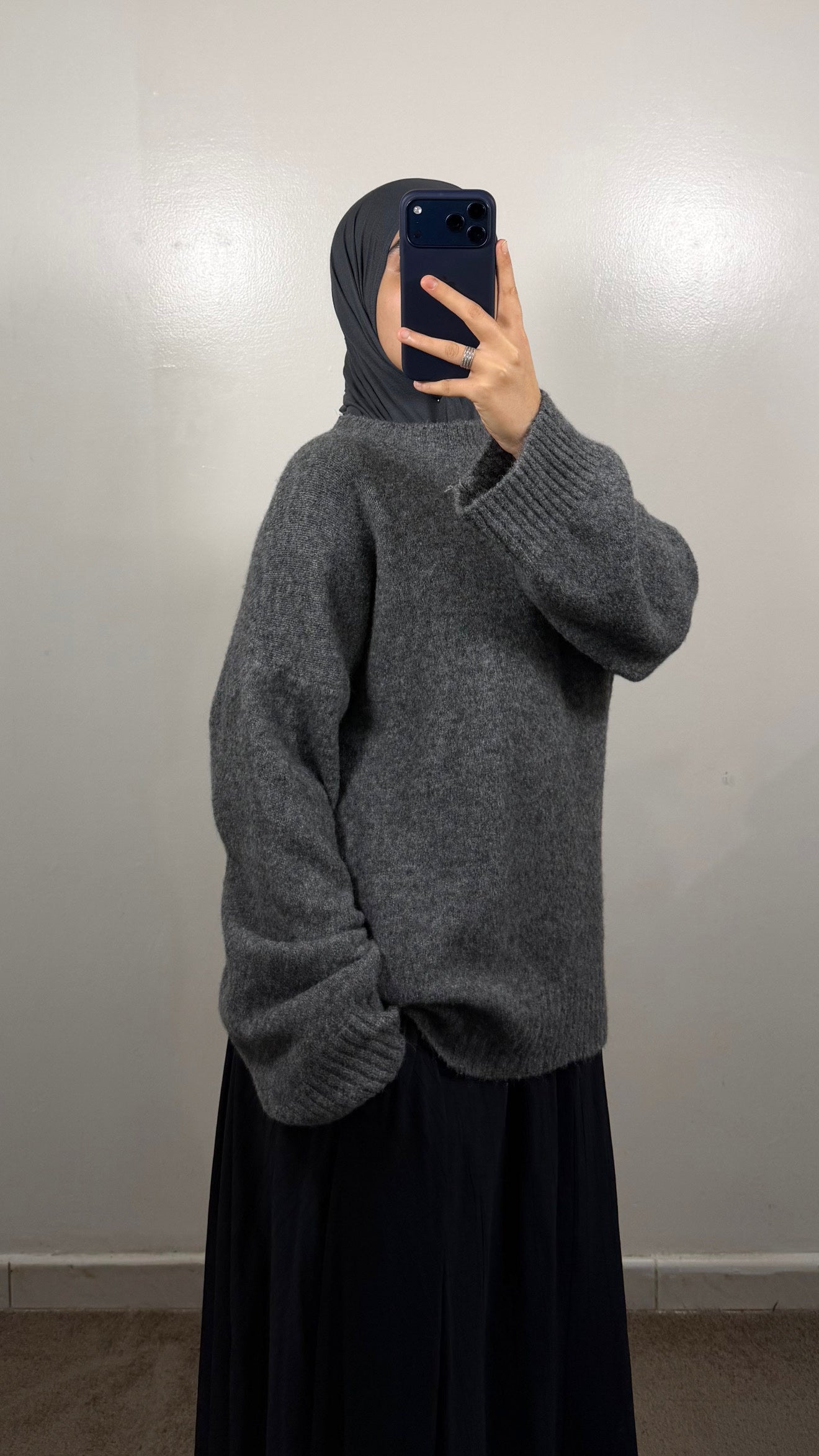 PULL INAYA GRIS FONCÉ