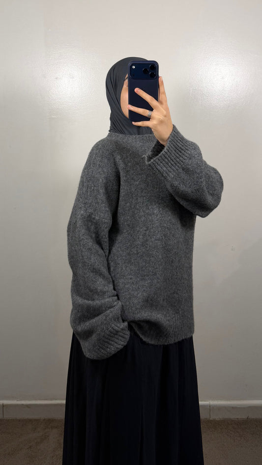 PULL INAYA GRIS FONCÉ