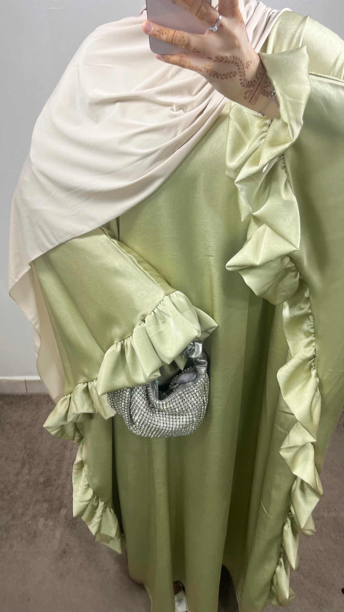 ABAYA BUTTERFLY VERT CLAIR